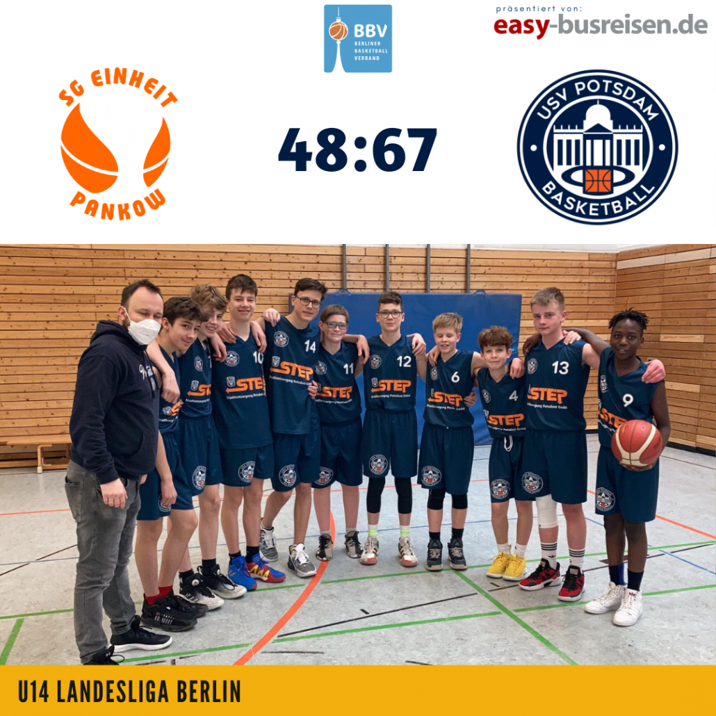 U16 I gewinnt gegen Tabellenführer USV Potsdam Basketball